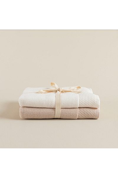 Chakra Sobeska 2-teiliges Mopp-Set - 50x70 cm Ecru/Beige