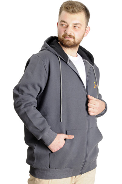 ModeXL Ανδρικός ιδρώτας. Mode XL Plus Size - Όχι Fakers 23545 Καπνιστό