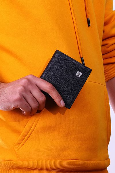U.S. Polo Assn. BASE. POLO ASSN. 7618-19 GENUINE LEATHER WALLET CARD HOLDER BLACK