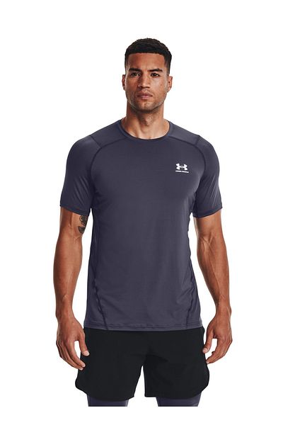 Under Armour Ανδρικό λευκό μονόχρωμο μπλουζάκι - 1361683 UA HG Armor Fitted SS