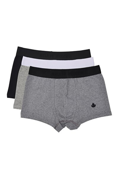 ADAM BOXES مجموعة من 3 قطع من Boxer Trunk Neo-cosy - أسود، رمادي، أنثراسايت