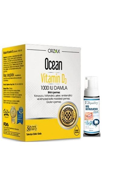 Ocean OrzaxOceanVitamin D3 - 50ml Drops, 1000IUWhitening Foam
