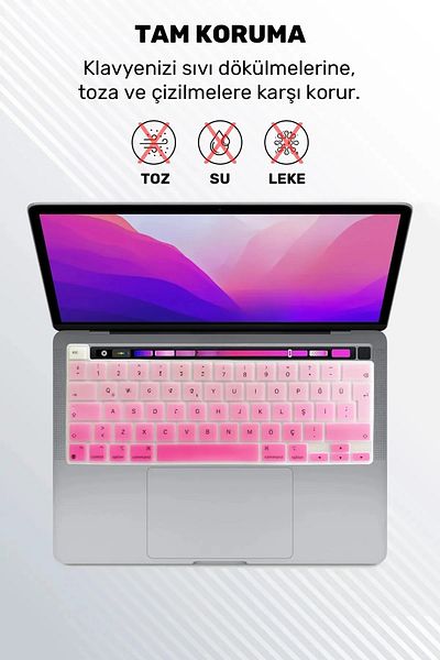 TEKNETSTORE حافظة حماية للوحة المفاتيح من السيليكون المتوافقة مع Macbook Pro 13 Inc 2020/2022 M1/m2 A2338