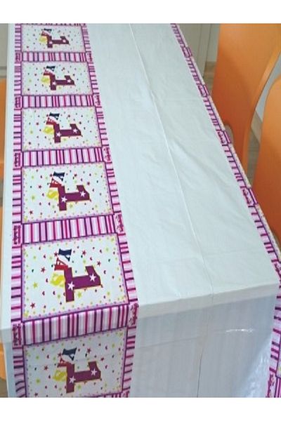 Kazanabil 1 YEAR BIRTHDAY TABLE CLOTH PINK