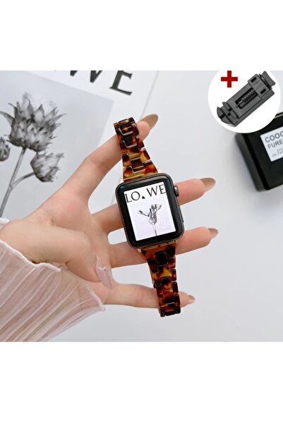 Apple Watch Band Uyumlu 42/44/45/49 Mm, Iwatch Seri 10 46mm/ Slim Doğal Reçine Kordon Bilezik