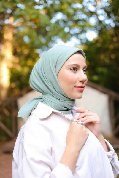 shalby Hijab Cotton Cotton Scarf Mint Green
