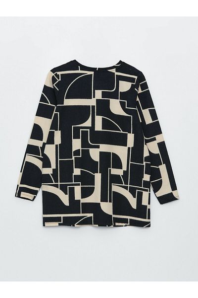 LC Waikiki Patterned Crew Neck Long Sleeve Women's Tunic