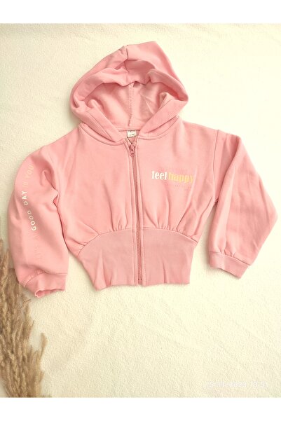 Baby 3 İplik Şardonsuz Kapüşonlu Kız Çocuk Ceket