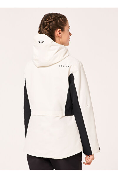 Oakley Beyaz - Siyah Kadın Kapüşonlu Kayak Montu FOA500470 WMNS HEAVENLY RC JACKET
