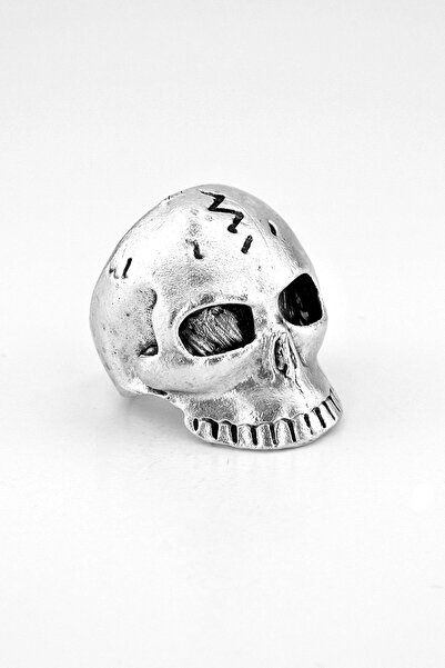 Solfera Kurukafa Kemik İskelet Pirinç Ayarlanabilir Erkek Yüzük RG040