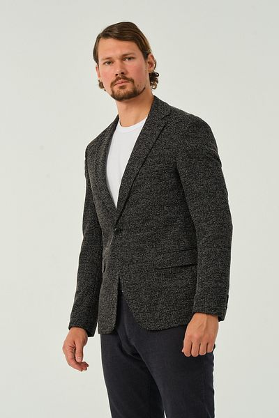 VALUE Dark Gray Slim Fit Classic Lined Regular Blazer Men's Jacket