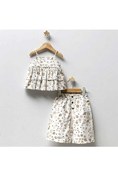 Esterella BABY GIRL-CHILD SUSPENDED SHORTS SET/ 100% COTTON BABY SET WITH Ruf...