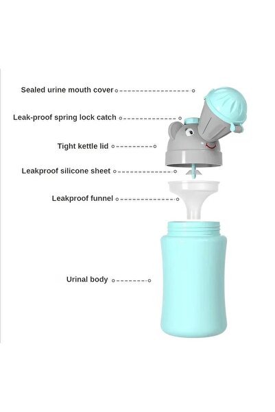 BLUE SİDE Taşınabilir Fincan Çocuk Bebek Pisuar Acil Tuvalet Çocuk Lazımlık Işemek Şişesi Idrar Kutusu Çocuk