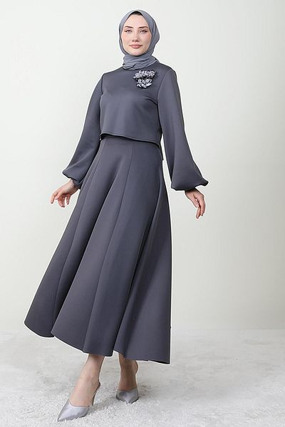 Giza Giyim Princess Skuba Suit Dark Gray
