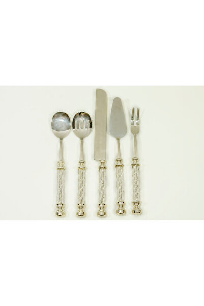 BULUTHOMEAKSESUAR 5 PIECES CRYSTAL SERVICE SET SILVER