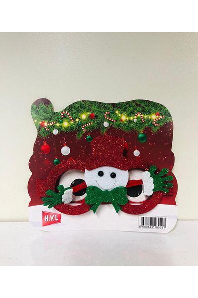 MERİ PARTİ NEW YEAR'S GLASSES, NEW YEAR'S THEMED SNOWMAN GLASSES, PHOTOGRAPHY GLASSES, NEW YEAR'S PARTY CONCEPT