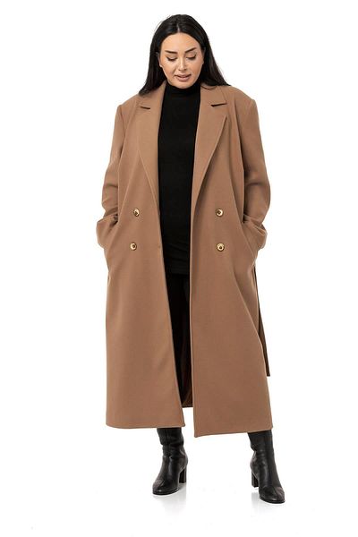 DISENTIS MODEST Large Size Slit Long Lined Mink Stamp Coat