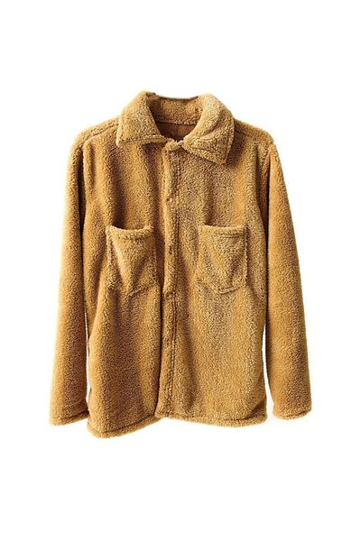 Fifty Color Πακέτο 3 Unisex Λευκό Καμηλό και Μαύρο Λούτρινο Πουκάμισο Ζακέτα Fleece