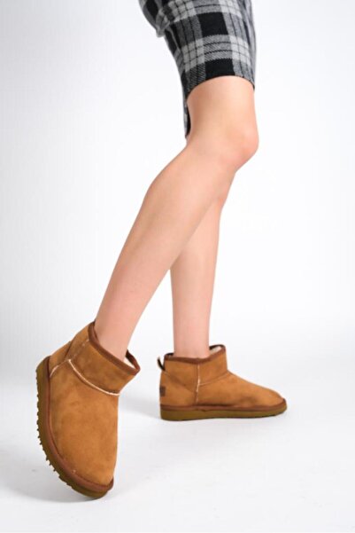 SBronze İçi Tüylü Kadın/Kız Wendy Taba Ultra Mini Bot