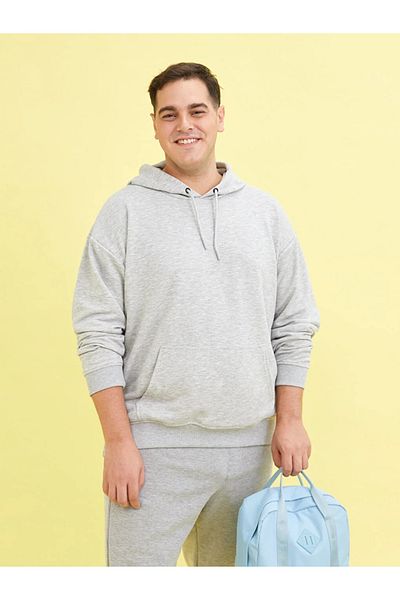 LC Waikiki LCW Casual Long Sleeve Large Size Men's Hoodie Sweatshirt