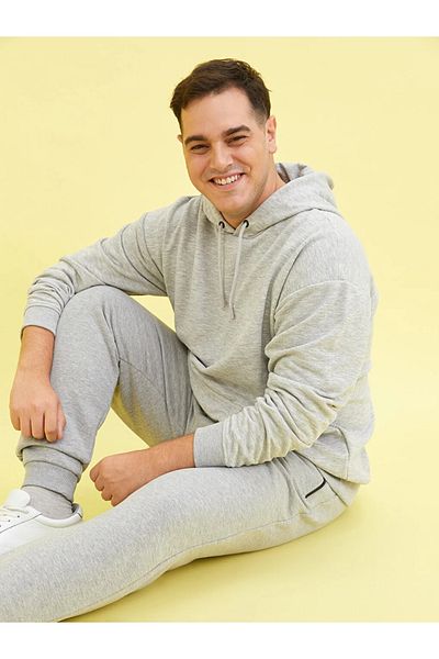 LC Waikiki LCW Casual Long Sleeve Large Size Men's Hoodie Sweatshirt