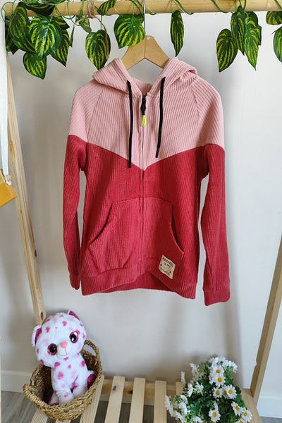 DFN POLAR HOODED ZIPPERED TRACKSUIT TOP