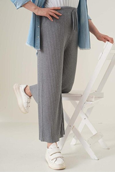 Karteks 3'Lü Füme Kadın Fitilli Rahat Pantolon & Eşofman, Gündelik Rahat Ev Giyim Pijama