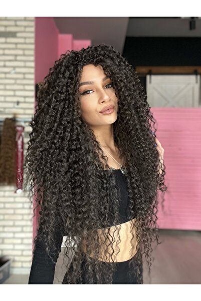 Suzan Peruk Afro Dalga El Yapımı Peruk 52
