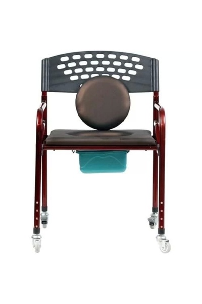 Genel Markalar Medikalbirlik Deri Döşemeli Katlanır Tekerlekli Klozet Yükselt...