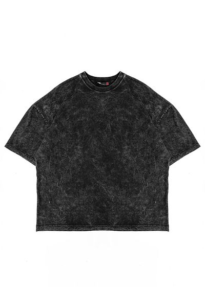 Sekizbiraltı Πλυμένο Μαύρο Basic Oversize Unisex Tshirt