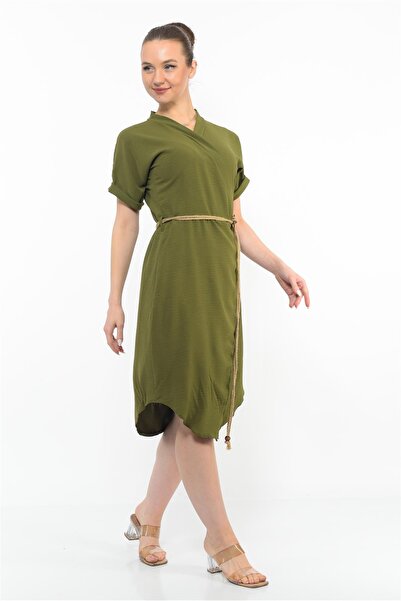 Nuseel Γυναικείο φόρεμα Aerobin με λεπτομέρεια με ζώνη