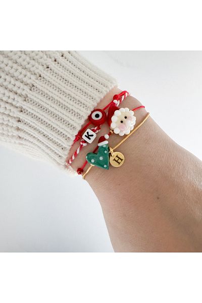 CHARMLUCKY Murano Christmas bracelet combination 1