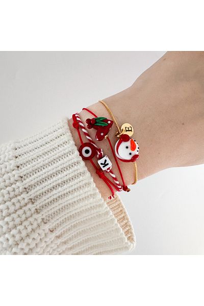 CHARMLUCKY Murano Christmas bracelet combination 1