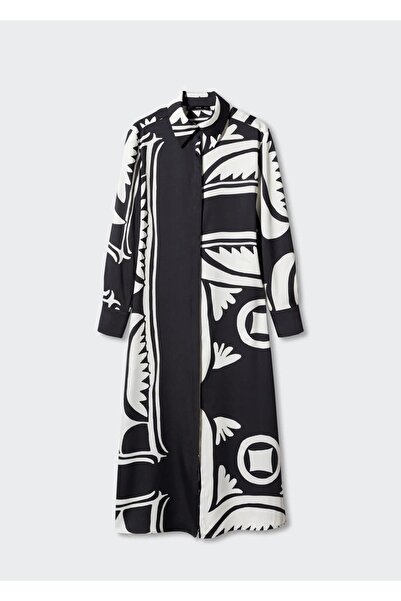 MANGO Woman Saten Gömlek Elbise