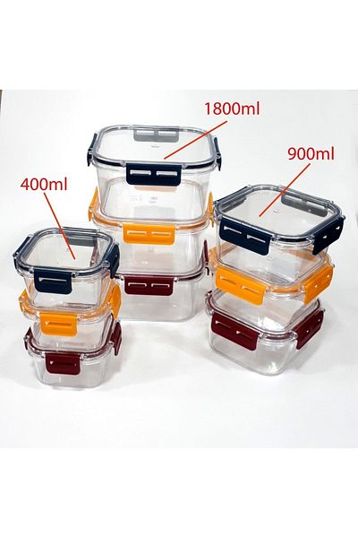 Nesto Home 9-Piece Storage Container with Lockable Gasket