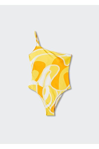 MANGO Woman Asimetrik Desenli Mayo
