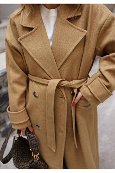 WEBBMODA معطف طويل من مخطط الجمل