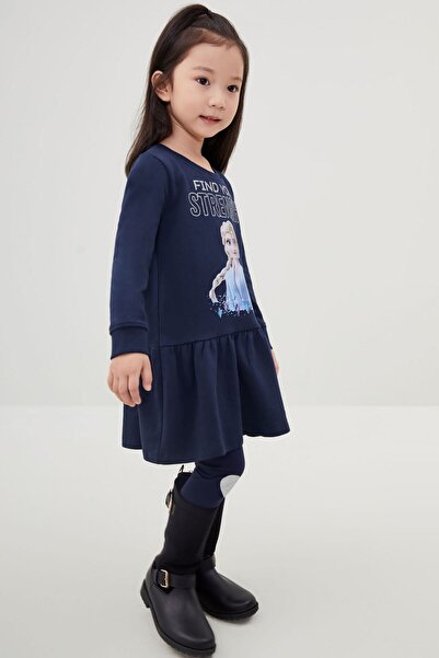 Pink Hippo Kids Kız Çocuk Frozen Elsa Baskılı Sweatshirt Elbise