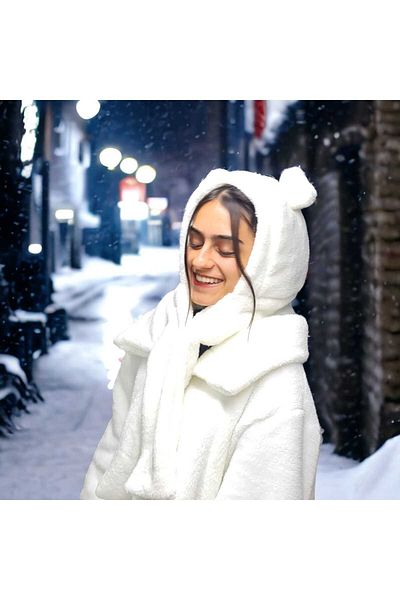 BEBEĞİME ÇORAP Λούτρινο κασκόλ Beanie Welsoft Fleece γιακάς 10-14 ετών