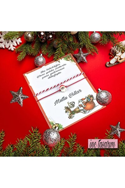 Nazenindusleri 5 adet yılbaşı yeni yıl hediyesi şans bilekliği