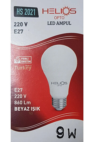 HELİOS AYDINLATMA 100 ADET HELİOS 9W LED AMPUL BEYAZ IŞIK