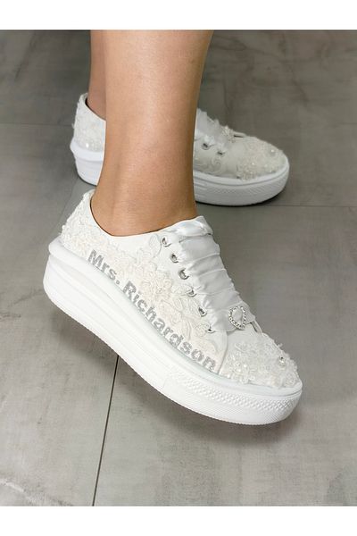 Ayakkabı Tutkusu Stilo ® Pantofi de mireasa sport Pantofi de mireasa comozi Rochie de seara platforma Sport Plata Inaltime Pantofi de mireasa