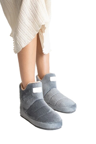 VASKONİ Kadın Ev Botu Rahat Kışlık Peluş Sıcak Tutan Ev Terliği Ev Botu