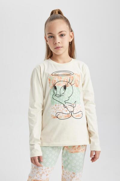DeFacto Girl's Looney Tunes Long Sleeve Pajama Set