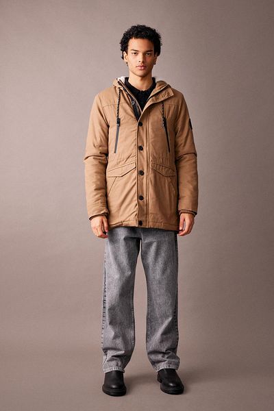 DeFacto Slim Fit Plüschgefütterter Mantel mit Kapuze – Reißverschluss und Taschen, R6780az23wn