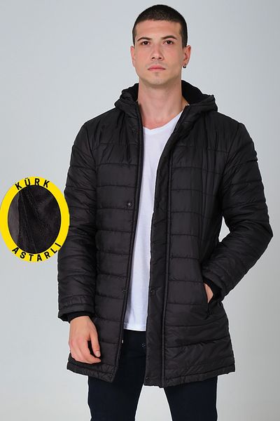 Mascarano Plush Lined Hooded Puffer Men's Jacket