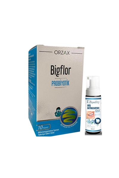 Ocean Orzax Bigflor 10 Capsules Probiotic Food - Teeth Whitening Foam Gift