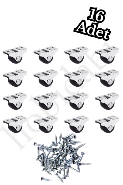 HOBİDABİ Tekerlek Mini Sabit Mobilya Sehpa Komidin Tekeri No:100 240 Kg