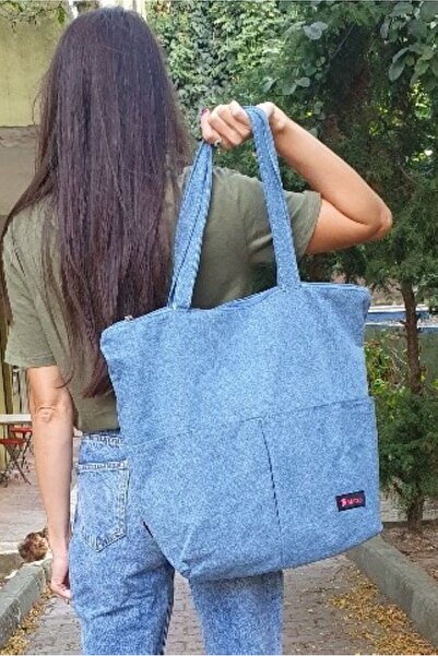 Bakras Large Size Denim Tote Bag