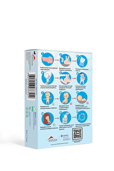 PİNEMED İdrar Torbalı Bebek Bezi (5-11 KG) 2 Adet